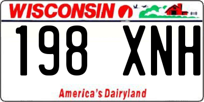 WI license plate 198XNH