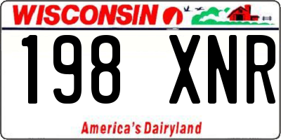 WI license plate 198XNR