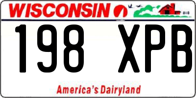 WI license plate 198XPB