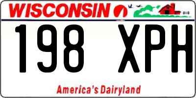 WI license plate 198XPH