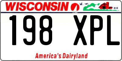 WI license plate 198XPL