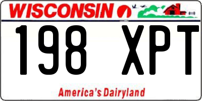 WI license plate 198XPT