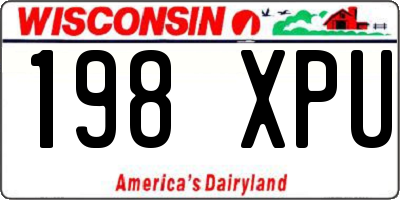 WI license plate 198XPU
