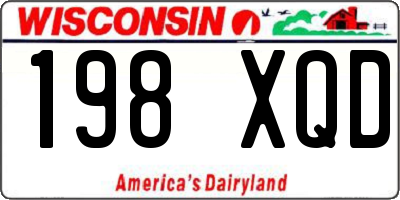 WI license plate 198XQD