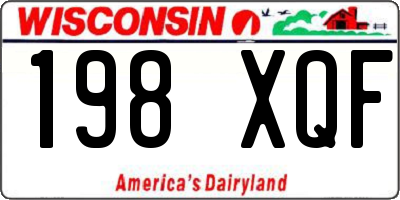 WI license plate 198XQF
