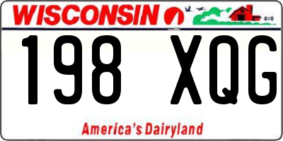 WI license plate 198XQG