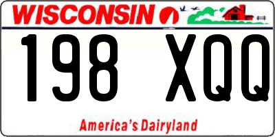 WI license plate 198XQQ