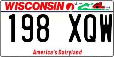 WI license plate 198XQW