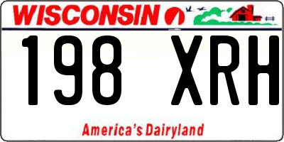 WI license plate 198XRH