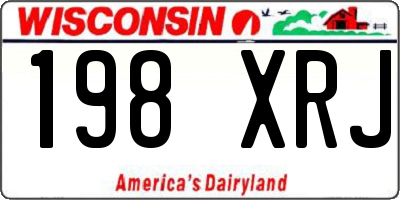 WI license plate 198XRJ