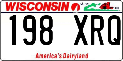 WI license plate 198XRQ