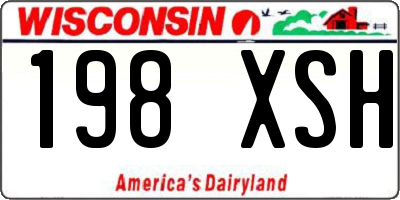 WI license plate 198XSH