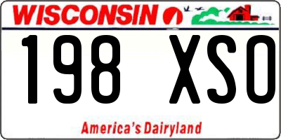 WI license plate 198XSO