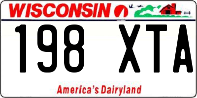 WI license plate 198XTA
