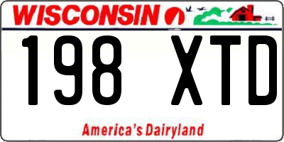 WI license plate 198XTD