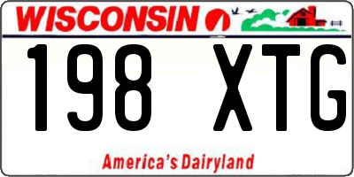 WI license plate 198XTG
