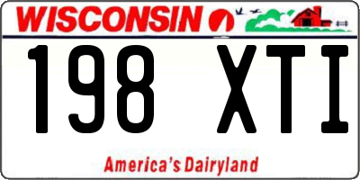 WI license plate 198XTI