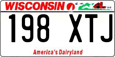 WI license plate 198XTJ