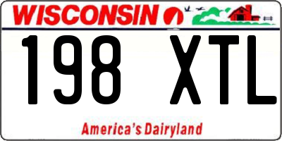 WI license plate 198XTL
