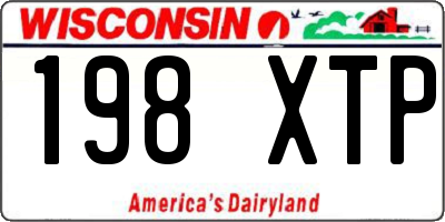 WI license plate 198XTP