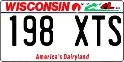 WI license plate 198XTS