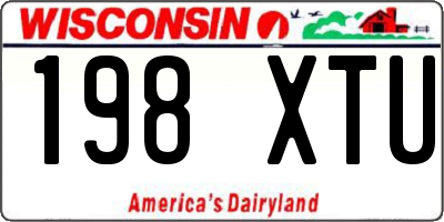 WI license plate 198XTU
