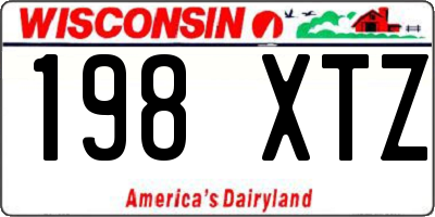 WI license plate 198XTZ