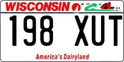 WI license plate 198XUT