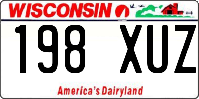 WI license plate 198XUZ