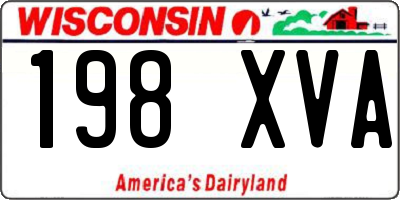 WI license plate 198XVA
