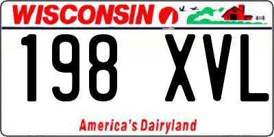 WI license plate 198XVL