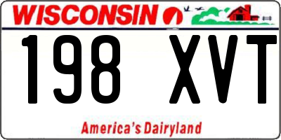 WI license plate 198XVT