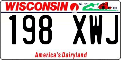 WI license plate 198XWJ