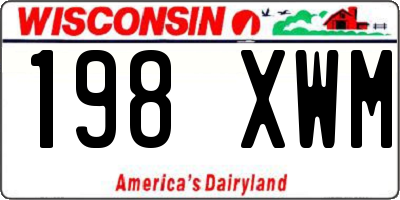 WI license plate 198XWM