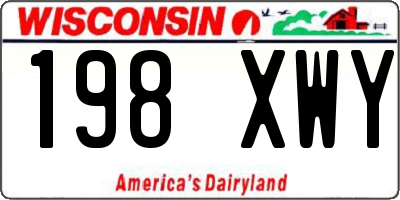 WI license plate 198XWY