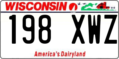 WI license plate 198XWZ