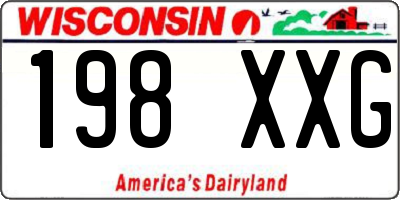 WI license plate 198XXG