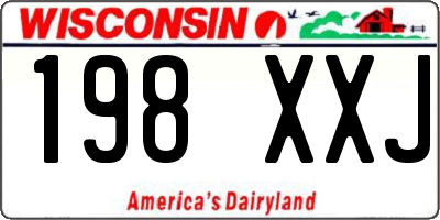 WI license plate 198XXJ