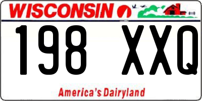 WI license plate 198XXQ