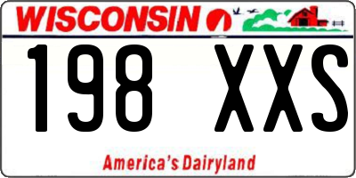WI license plate 198XXS