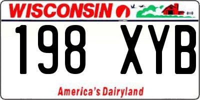 WI license plate 198XYB