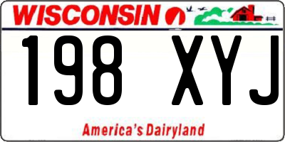 WI license plate 198XYJ