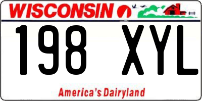 WI license plate 198XYL