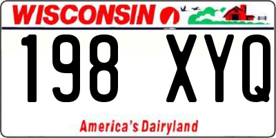 WI license plate 198XYQ