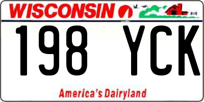 WI license plate 198YCK