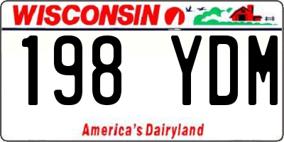 WI license plate 198YDM