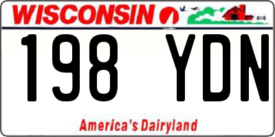 WI license plate 198YDN