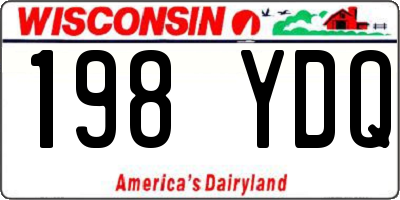WI license plate 198YDQ