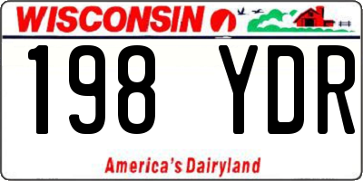 WI license plate 198YDR