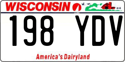 WI license plate 198YDV